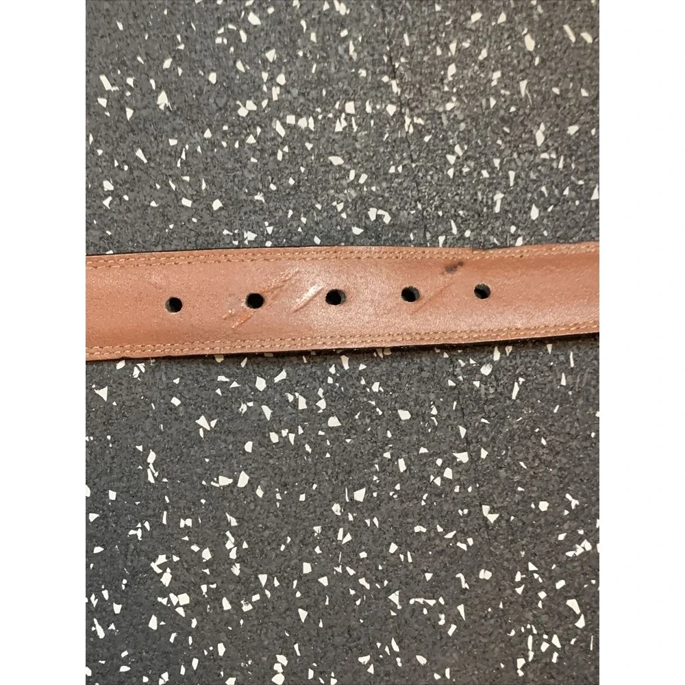 Torino Leather Belt Size 38‎ Black Embossed Italian Kipskin Made In USA